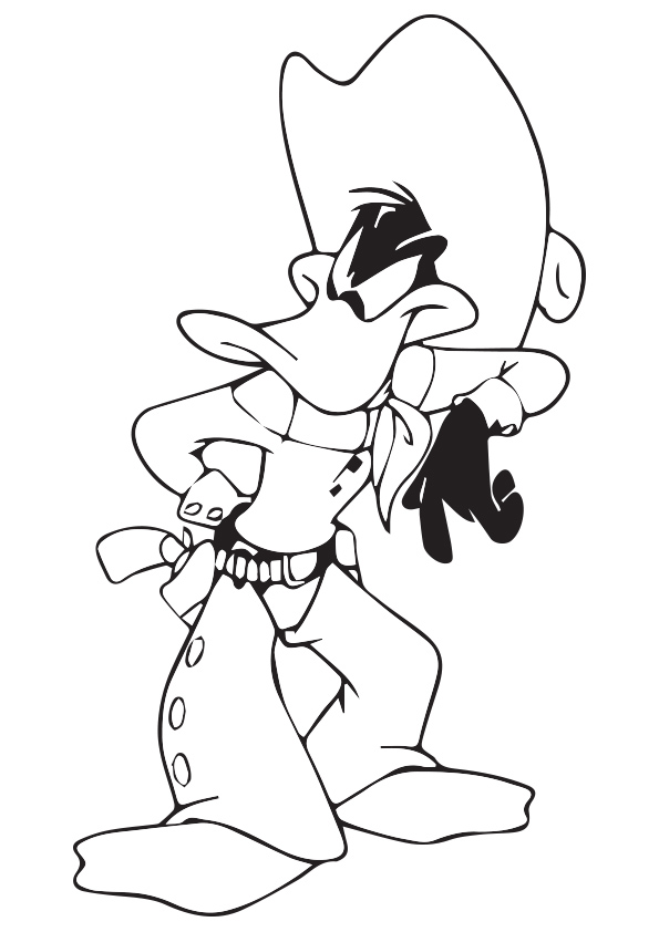 Plansa de colorat cu Daffy Duck 27 20